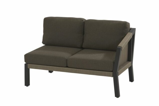 4 Seasons Outdoor | Oslo 2 seater left arm rope with 4 cushions