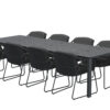 4 Seasons Outdoor Accor dining set met Goa tafel HPL dark grey blad 280 x 95 cm