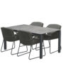 4 Seasons Outdoor Accor dining set met Goa tafel HPL light grey blad 160 x 95 cm