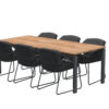 4 Seasons Outdoor Accor dining set met Goa tafel teak blad 220 x 95 cm