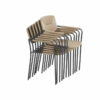 4 Seasons Outdoor Bora stapelbare dining chair naturel gestapeld