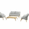 4 Seasons Outdoor Sempre loungeset teak with Zucca table