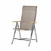 4 Seasons Outdoor Slimm adjustable chair mocca teak arm