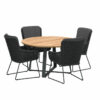 4 Seasons Outdoor Wing dining set with Basso 130 cm