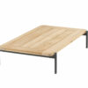 4 Seasons Outdoor Yoga coffee table Anthracite Natural teak 120 X 75 X 25 cm Rectangular