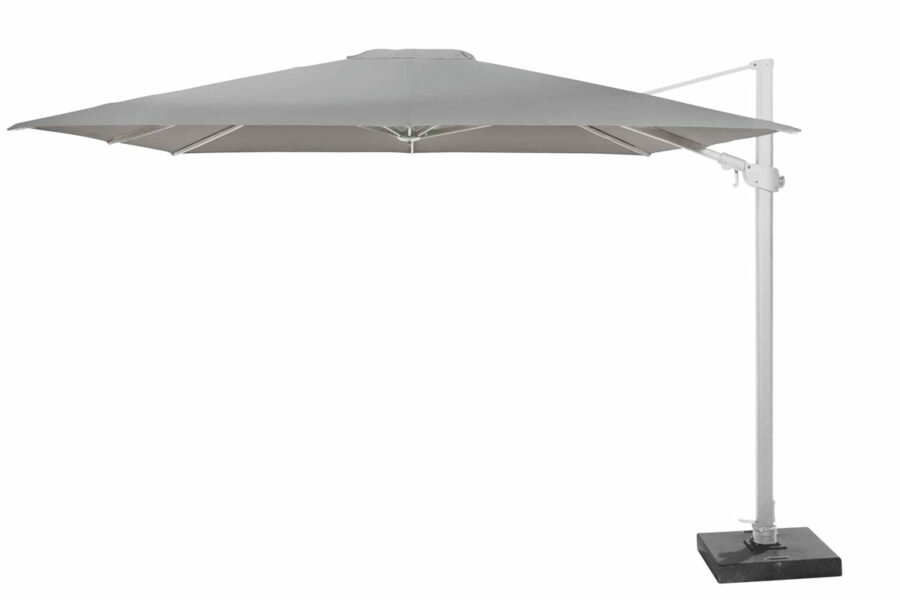 4 Seasons Outdoor Siesta premium parasol mid grey wit frame