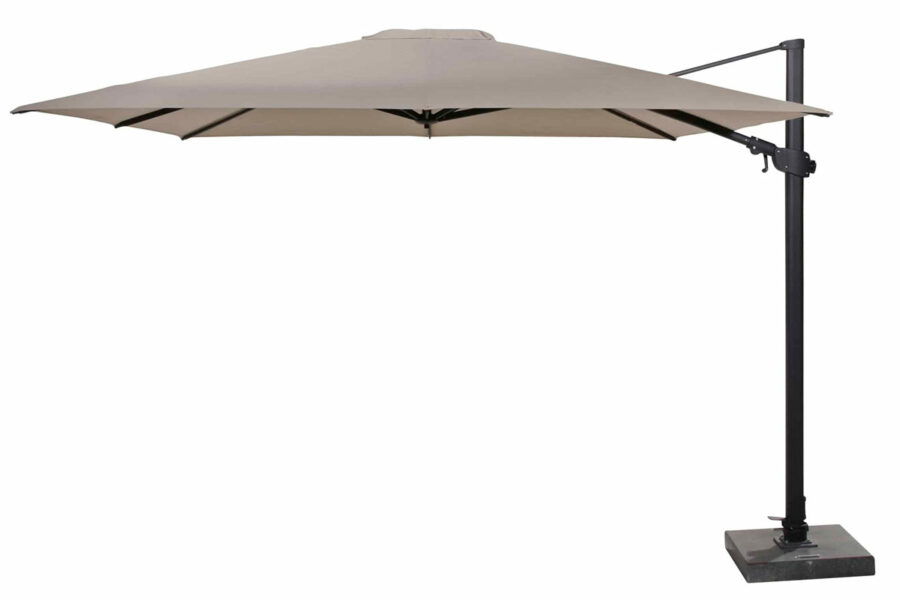 4 Seasons Outdoor Siesta Premium parasol taupe antraciet frame
