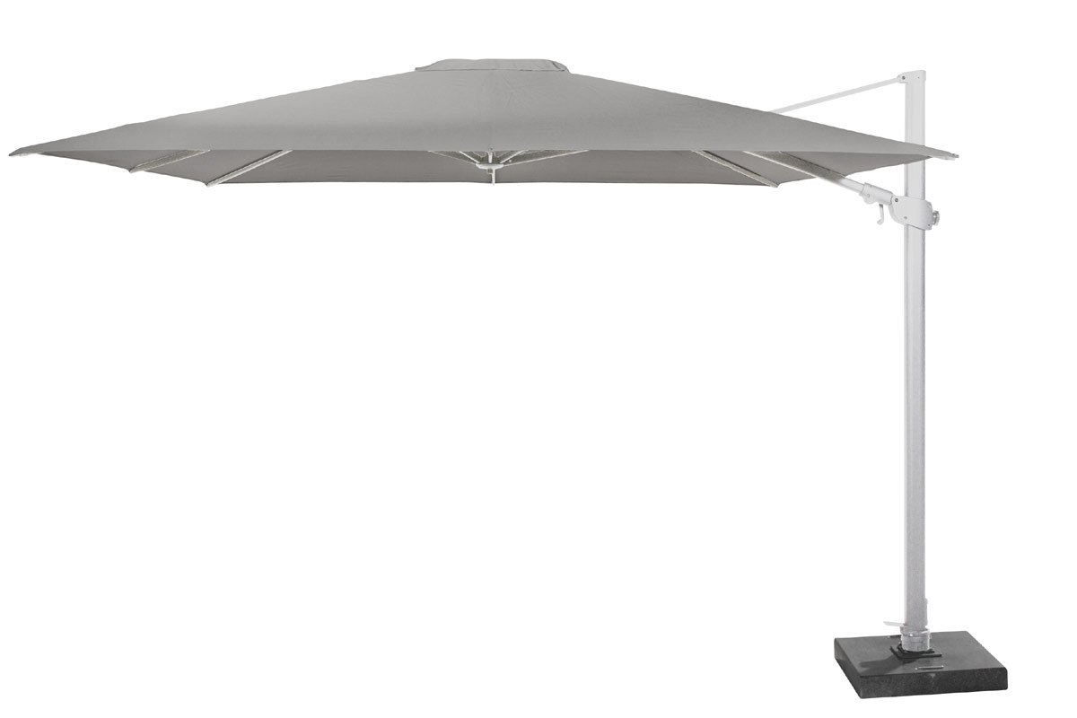 4 Seasons Outdoor Siesta 300 x 300 cm parasol charcoal, wit frame - 4 Seasons Outdoor Store