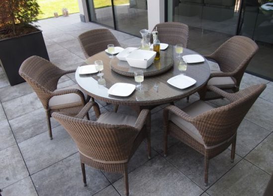 4 Seasons Outdoor | Sussex dining Polyloom taupe