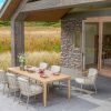 4 Seasons Outdoor Como dining set met teakhouten Liam tuintafel met blad 240 x 100 cm