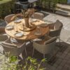 4 Seasons Outdoor Eros dining set met Prado tafel Ø 160 blad en Siesta premium parasol