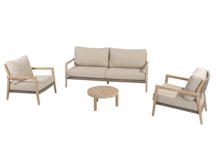 4 Seasons Outdoor Julia loungeset met Sem tafel Ø 60 cm
