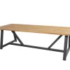 Taste by 4 Seasons Noah RVS tafel met teakhouten blad 260 x 100 cm