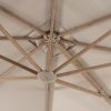4 Seasons Outdoor Siesta PREMIUM parasol met doek 300 x 300 cm zand, wood look frame - Detail
