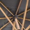 4 Seasons Outdoor Siesta PREMIUM parasol charcoa doek, wood look frame - Detail