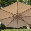 4 Seasons Outdoor Siesta PREMIUM parasol met doek Ø 350 cm zand, wood look frame - Detail