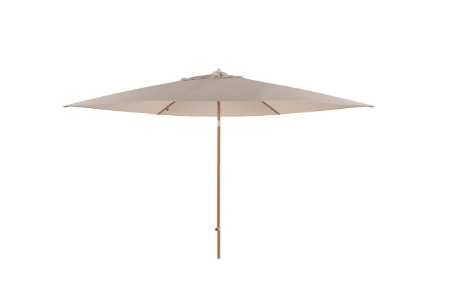 4 Seasons Outdoor Azzurro Parasol woodlook frame met zandkleurig doek Ø 300 cm