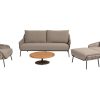 4 Seasons Outdoor Montera loungeset terre met voetenbank en Volta tafel