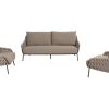 4 Seasons Outdoor Montera loungeset terre met voetenbank