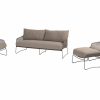 4 Seasons Outdoor Moretti loungeset terre met voetenbank