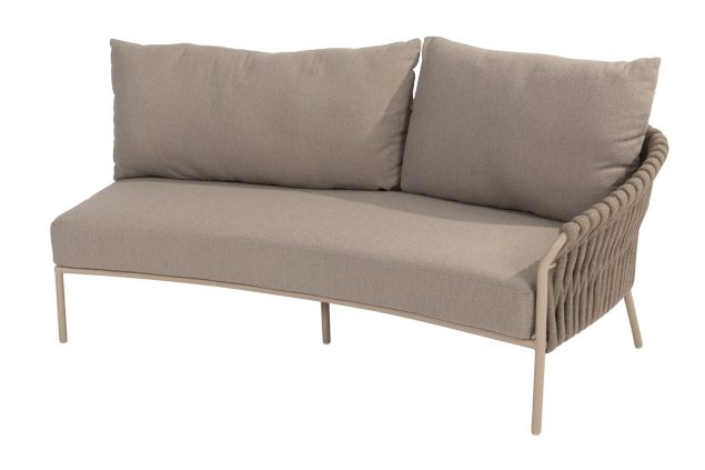 4 Seasons Outdoor Comino 2-zits loungebank met armleuning links latte