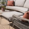 4 Seasons Outdoor Botanic lounge set with footstool and Boaz tables latte detail