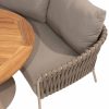 4 Seasons Outdoor Comino loungeset met Saba tafel latte Ø 130 cm detail