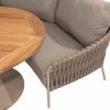 4 Seasons Outdoor Comino loungeset met Saba tafel latte Ø 130 cm detail