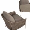 4 Seasons Outdoor Comino low dining set latte met Nevada tafel - detail