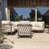 4 Seasons Outdoor Ezra loungeset met loungestoel en Volta tafels terre