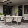 4 Seasons Outdoor Montera dining set terre met Arizona tafel kiezelvormig keramisch blad 240 x 120 cm