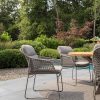 4 Seasons Outdoor Moretti dining set terre met Prado tafel terre met teak blad Ø 160 cm op outdoor vloerkleed Ø 300 cm - detail