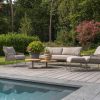 4 Seasons Outdoor Moretti loungeset terre met Volta tafels en outdoor kleed Ø 200 cm