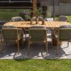 4 Seasons Outdoor Nora dining set naturel teak met Capri tafel 240 x 110 cm