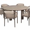 4 Seasons Outdoor Allora dining set terre met Arizona tafel met keramisch blad Ø 160 cm