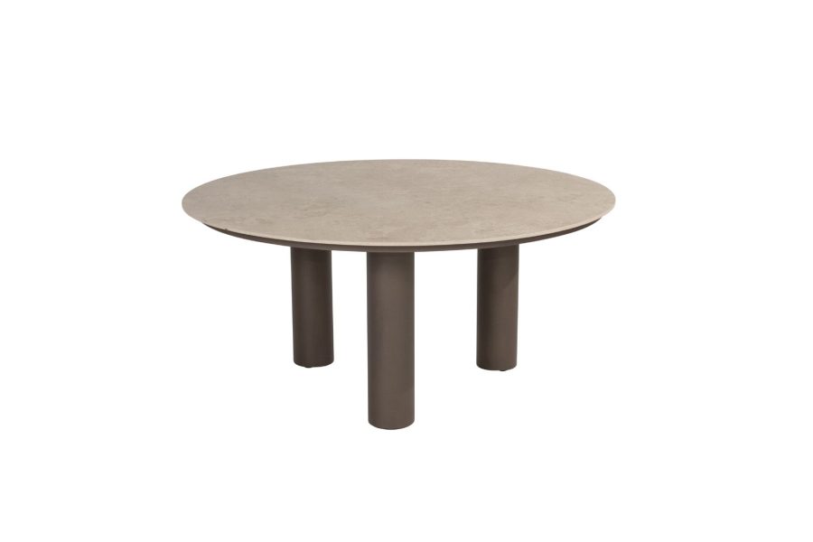 4 Seasons Outdoor Arizona tafel met rond keramisch blad zandkleur Ø 160 cm