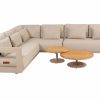 4 Seasons Outdoor Metropolitan loungeset latte met Volta tafels -Lange zijde LINKS