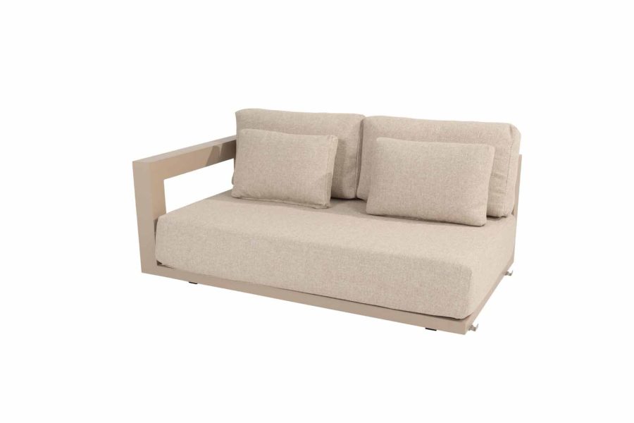 4 Seasons Outdoor Metropolitan 2,5-zits loungebank latte met armleuning rechts