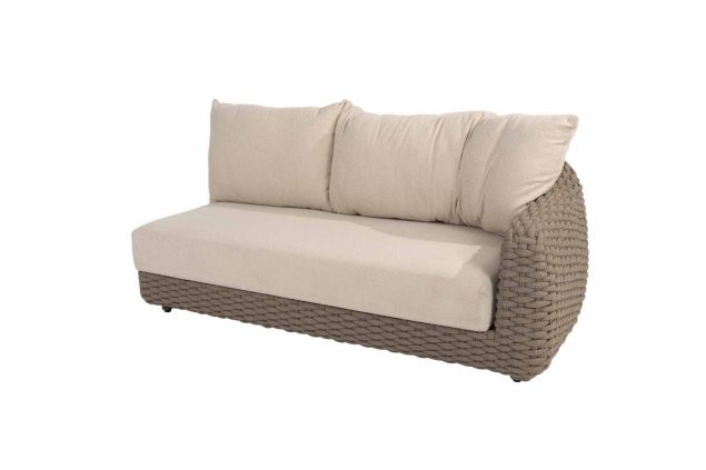 4 Seasons Outdoor Maxime modulaire 2-zits loungebank terre met armleuning links