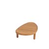 4 Seasons Outdoor Finn loungetafel teak met kiezelvormig blad 125 x 63 cm