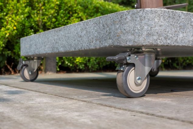 4 Seasons Outdoor Siesta wieltjes voor granieten parasolvoet (set van 4)