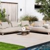 4 Seasons Outdoor Santorini hoek loungebank terre met Sofie tafels