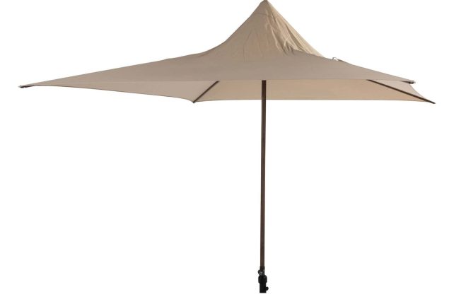 4 Seasons Outdoor Vivenda parasol met Wengé frame en Beach doek 270 x 270 cm