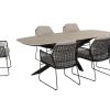 Taste by 4 Seasons Rhodos dining set met Prado barrel tafel 240 x 105 cm