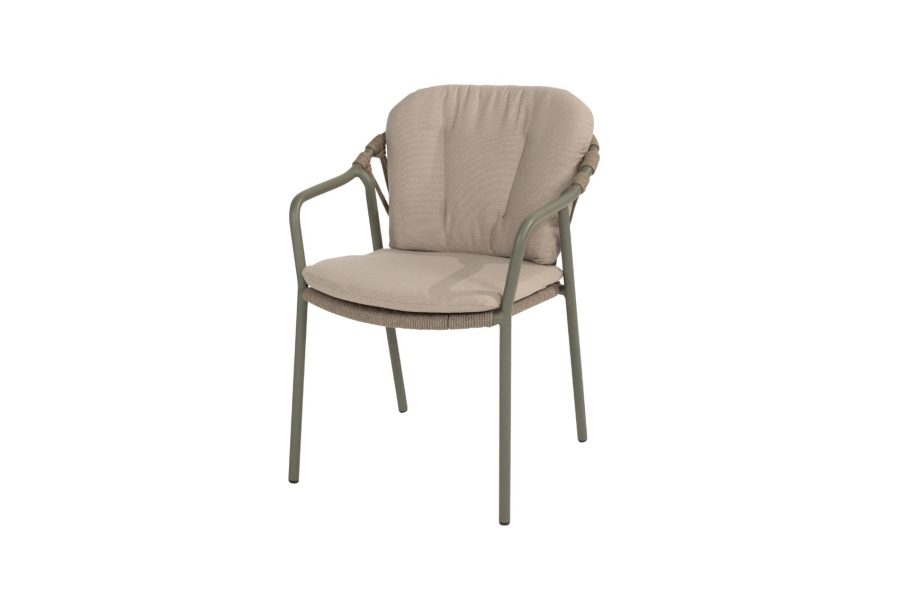 Taste by 4 Seasons Manitoba stapelbare dining chair olijfgroen