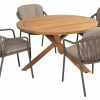 Taste by 4 Seasons Manitoba dining set olijfgroen - met Prado tafel Ø 130 cm