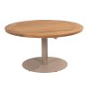 Taste by 4 Seasons Outdoor Saba low dining tafel latte met teak blad Ø 130 cm