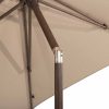 4 Seasons Outdoor Azzurro parasol met Wengé frame en Beach doek Ø 300 cm