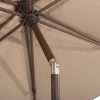 4 Seasons Outdoor Azzurro parasol met Wengé frame en Beach doek Ø 300 cm