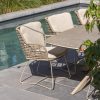 4 Seasons Outdoor Fabrice dining set latte met Prado tafel met keramisch blad in barrelvorm 240 x 105 cm - detail